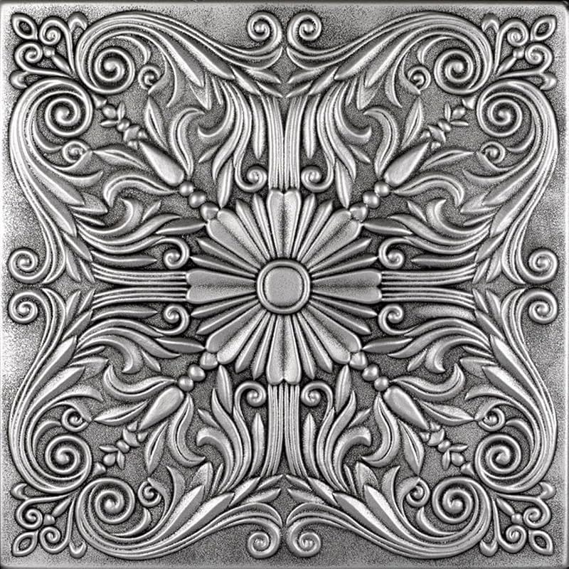 Azulejo techo espuma plata antigua con adhesivo 128pies2