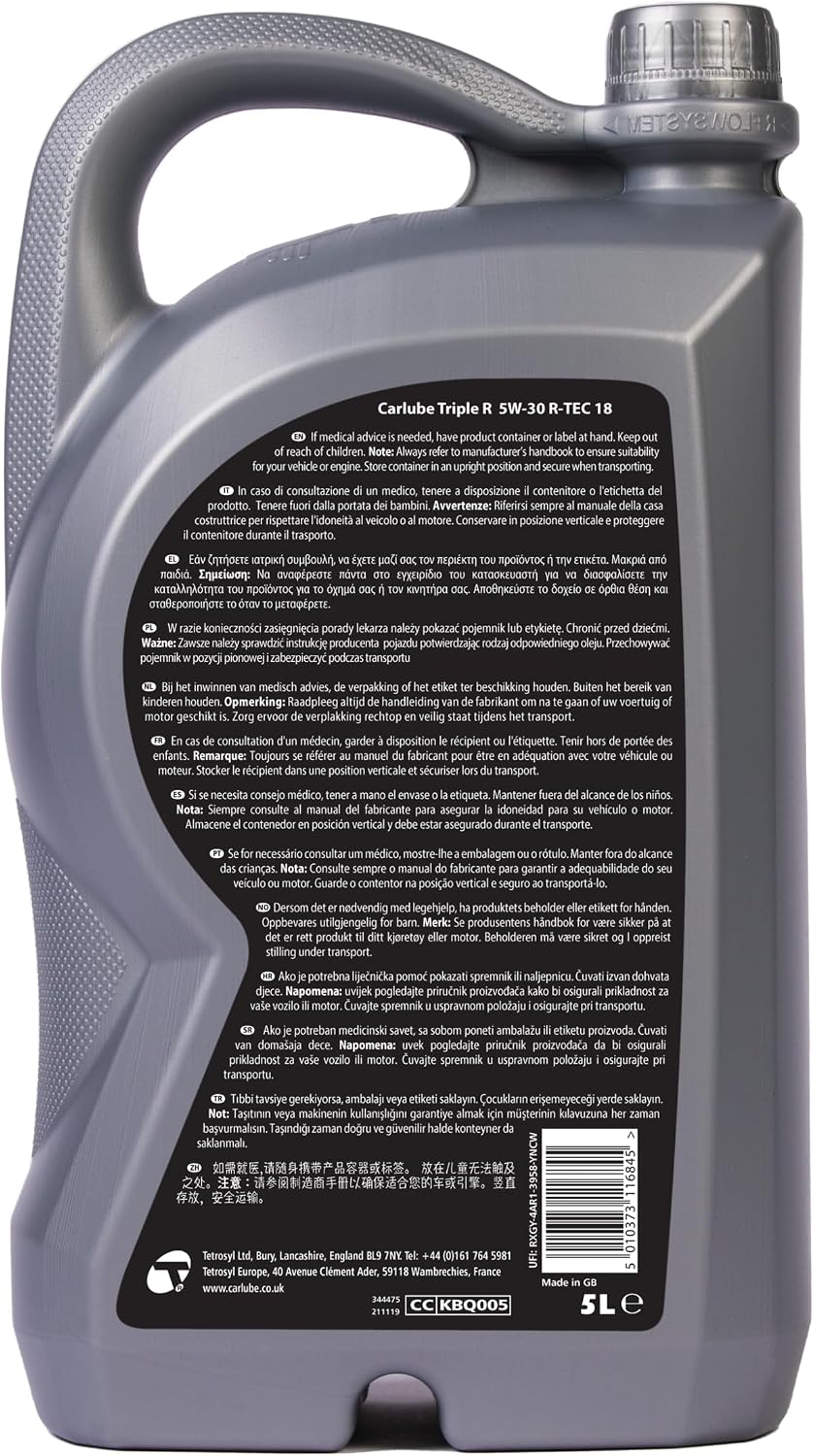 Aceite motor sintético 5W-30 169oz