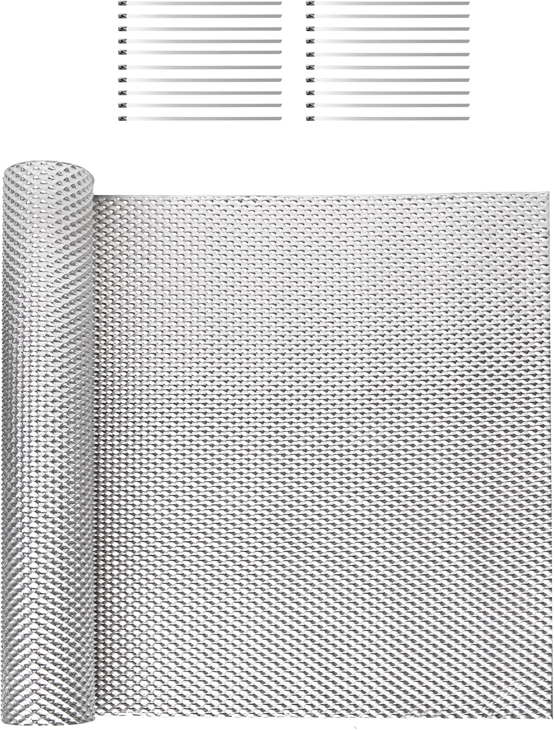 Escudo térmico aluminio 16x78.7pulg con 20 bridas