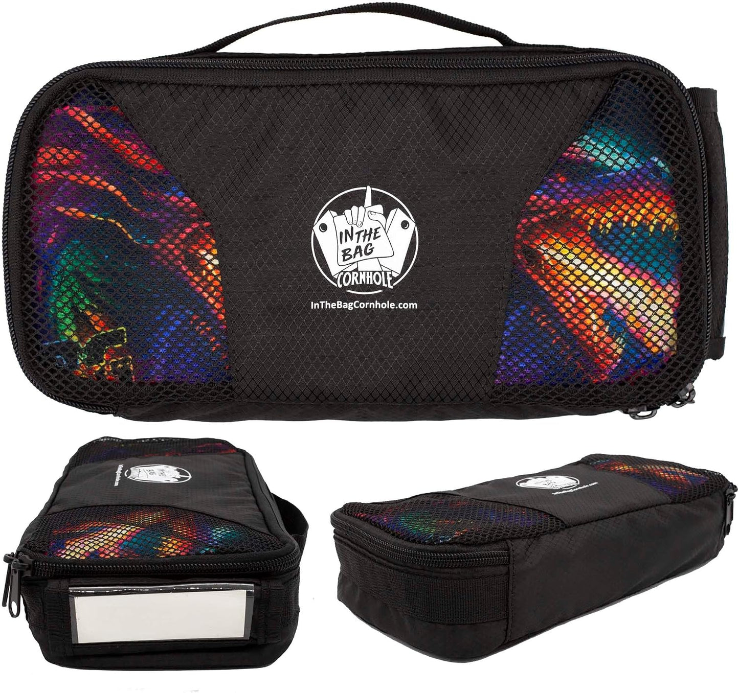 Bolsa Cornhole negro 4 pzas reutilizable malla