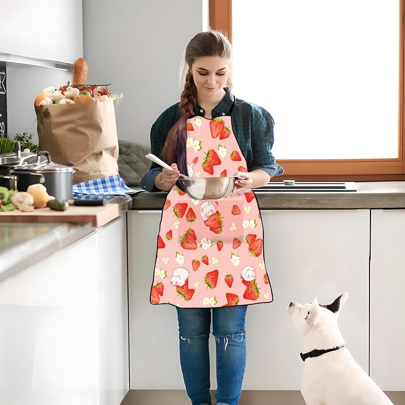 Delantal cocina ajustable con bolsillos para hombre y mujer