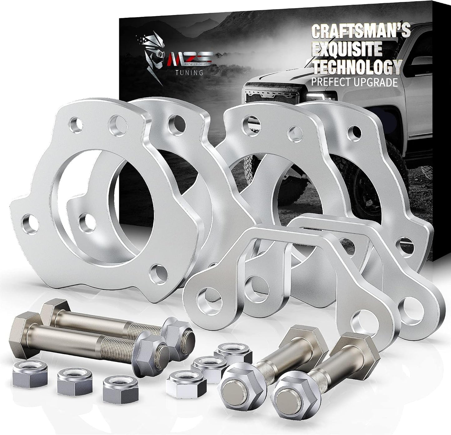 Espaciadores elevación delantera Bronco 4WD aluminio CNC 2"