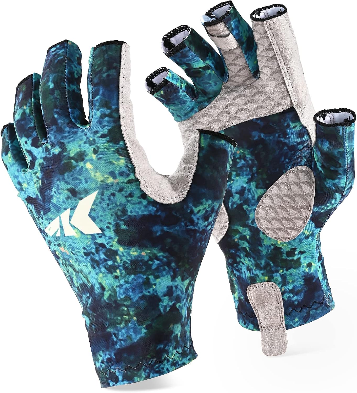 Guantes sol UPF50 sin dedos para pesca y exteriores