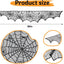 Bufanda Halloween 18x96pulg encaje negro decoración fiesta