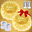 2 Luces Navidad a Batería Control Remoto 66ft Led Blanca Cálida