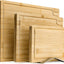 Set 3 Tablas Cortar Bambú con Soporte Acero Inox