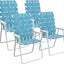 Set 4 sillas plegables para patio con reposabrazos color
