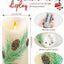Vela LED piña relieve llama parpadeante 3x6pulg
