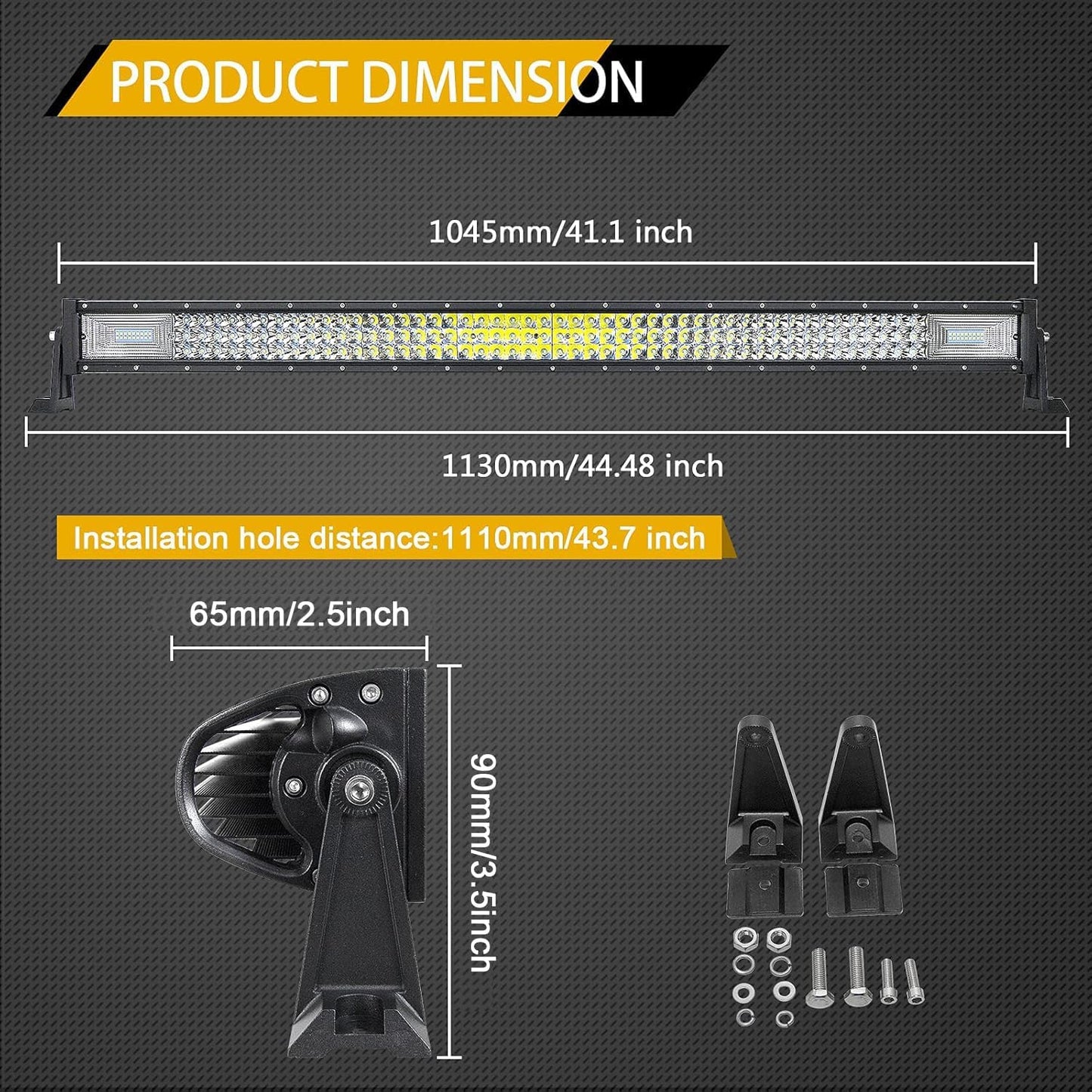 Barra LED 42pulg 540W haz combinado impermeable