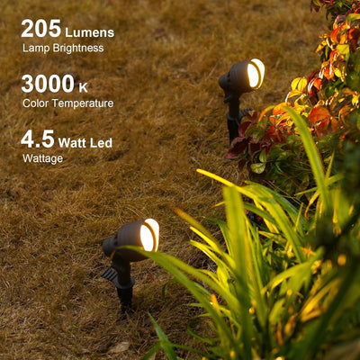 2 Luces Paisaje Led Bajo Voltaje 4.5W Negro
