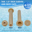 Fundas valla piscina y tapas agujero bronceado set 6