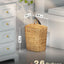 Papelera mimbre 2.6gal con tapa plástico remov.
