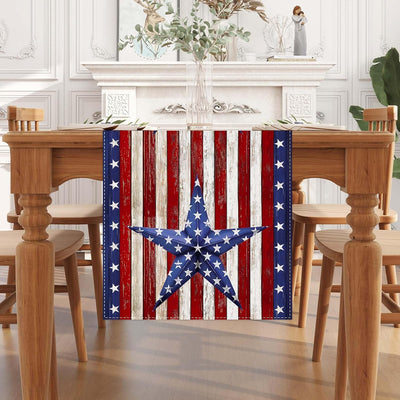 Camino mesa acuarela bandera USA 13x108 pulg