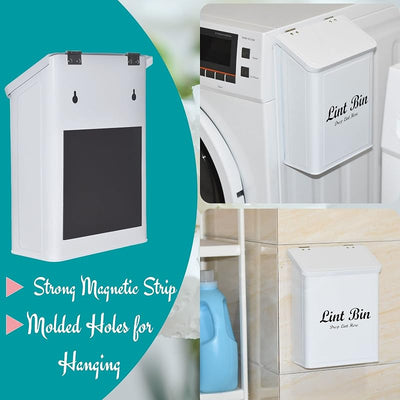Contenedor magnético pelusa metal blanco lavandería