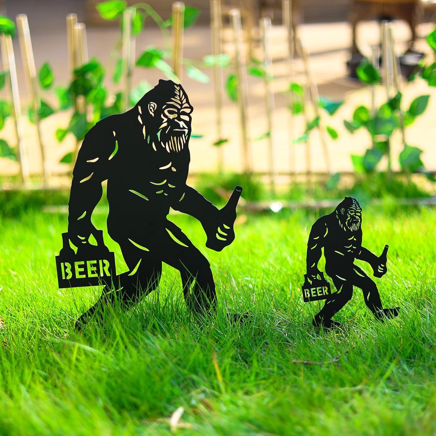 Estacas decorativas Bigfoot para jardín exterior