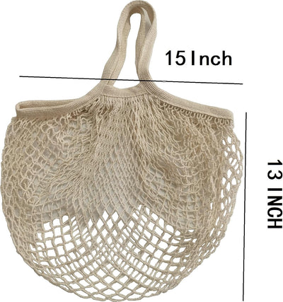 3 Pzas Bolsas Red Algodón para Compras Ecología Mercado