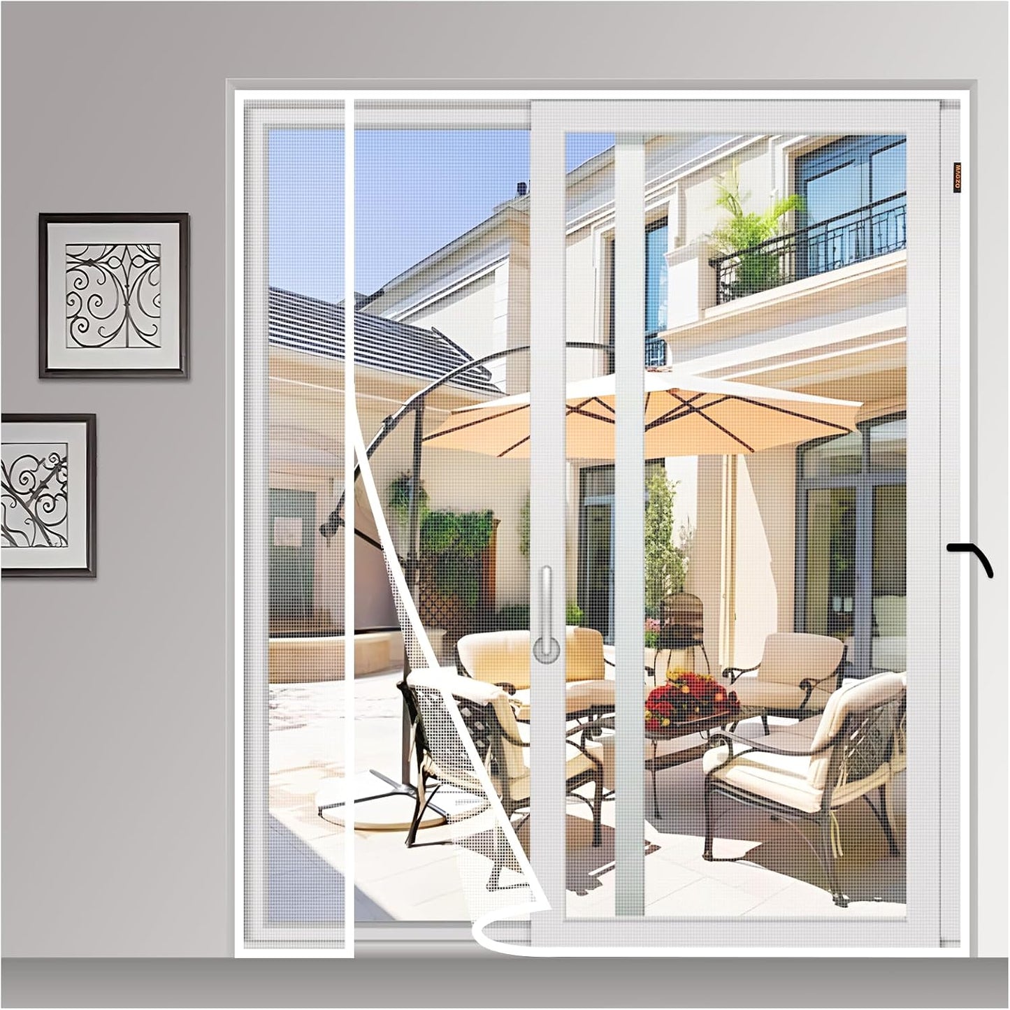 Puerta mosquitera magnética 48x80pulg lateral poliéster