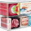 Set 2 Contenedores Congelador Transparentes Apilables con Asas