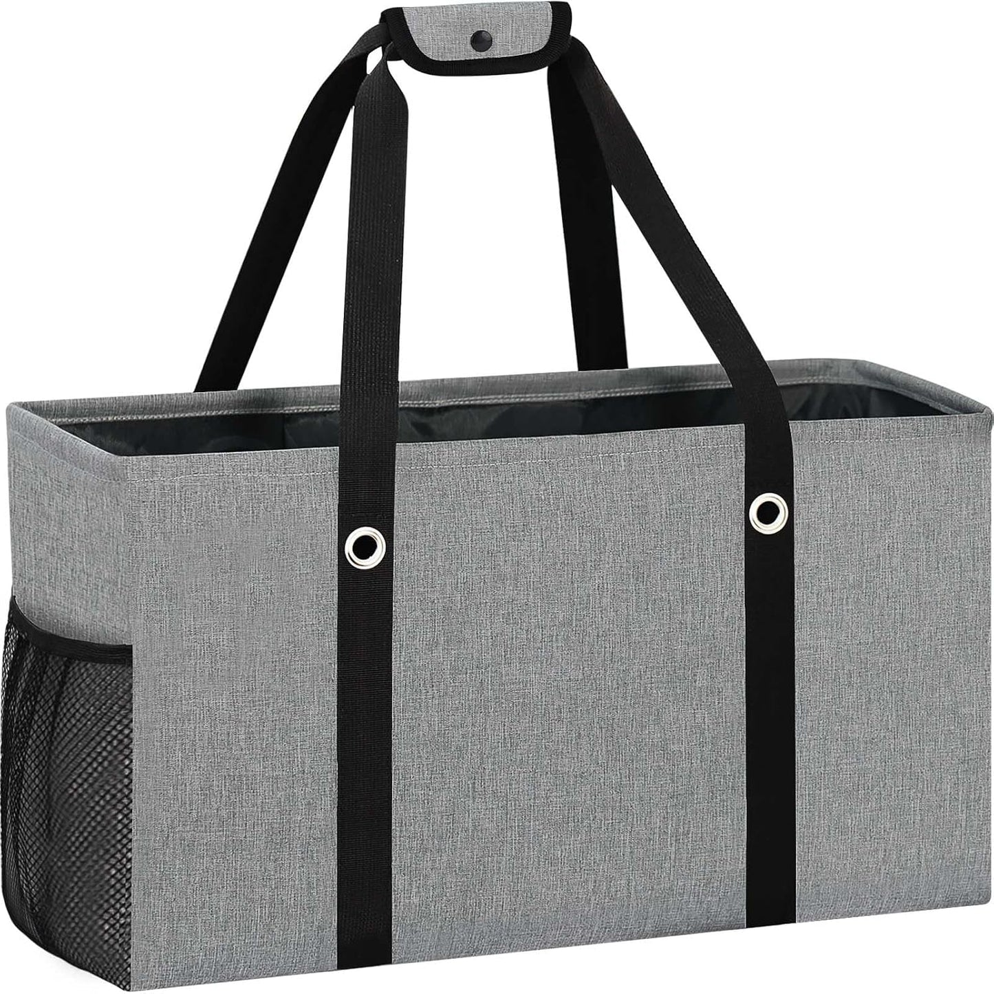 Bolsa de mano extra grande con marco metálico fondo duro