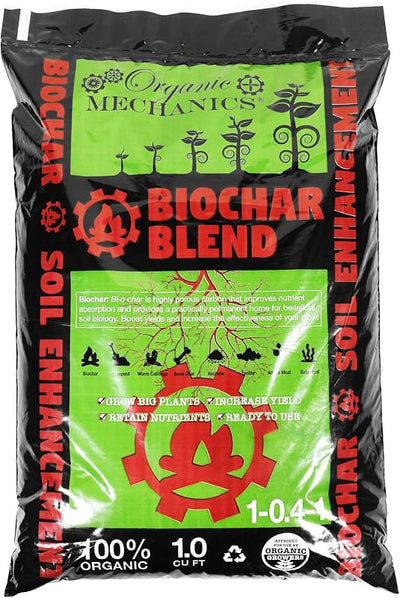 Enmienda suelo biochar 1 pie cúbico compost