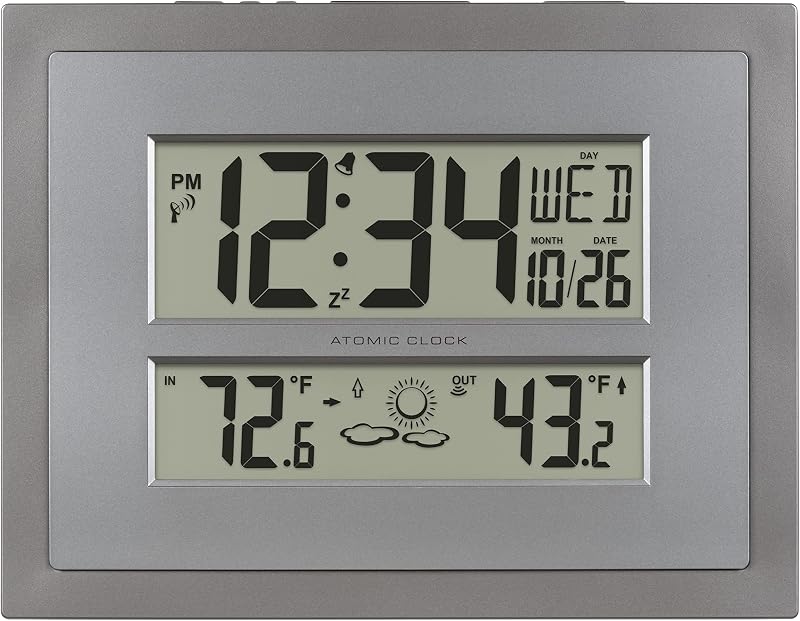Reloj atómico pared/mesa 512-85937