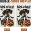 Bandera Halloween perro salchicha calavera decoración jardín