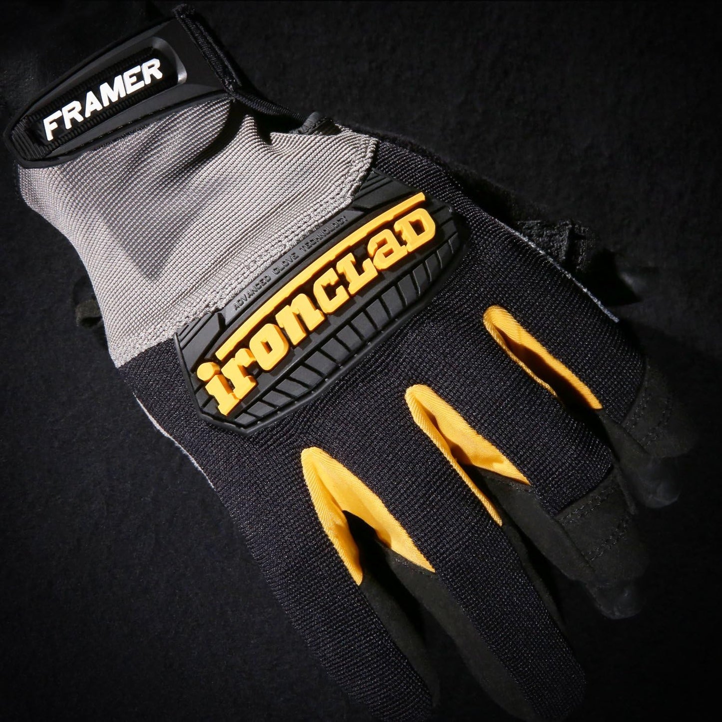 Guantes carpintero dedos abiertos duraderos FUG-03-M Gris/Negro