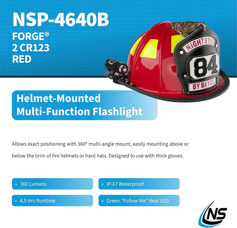 Linterna multifunción montada en casco NSP-4640B