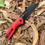Cuchillo plegable bolsillo hoja inversa bloqueo G10 rojo