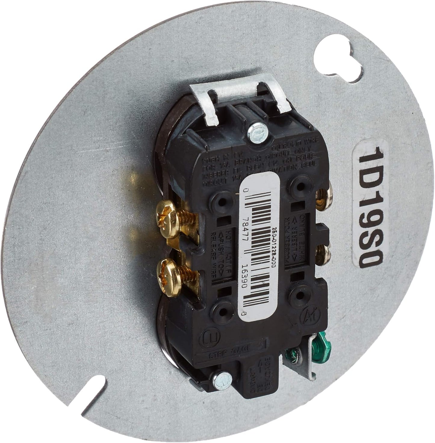 Receptáculo dúplex 15A 125V cubierta metálica 4pulg marrón