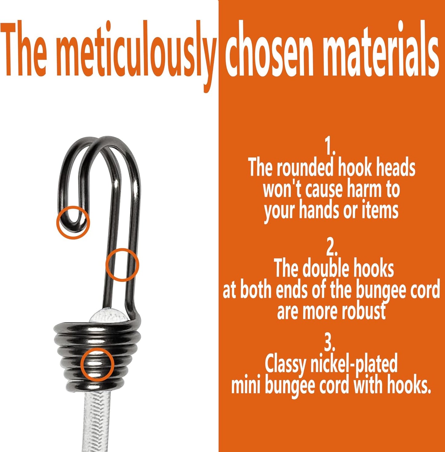 Cordones elásticos con ganchos 5-20cm set 16 unidades