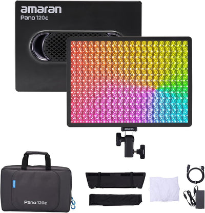 Kit luz LED RGBWW 120W ultra delgada para estudio y exterior