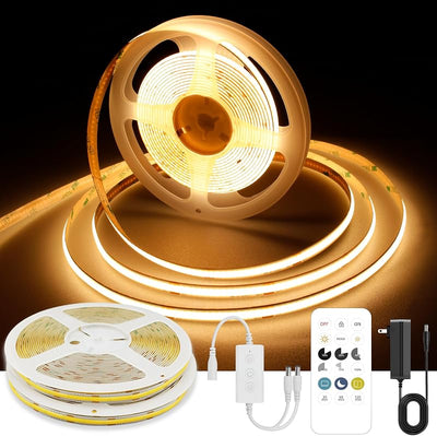 Tira LED COB 65.6" blanco cálido 320 LED control remoto