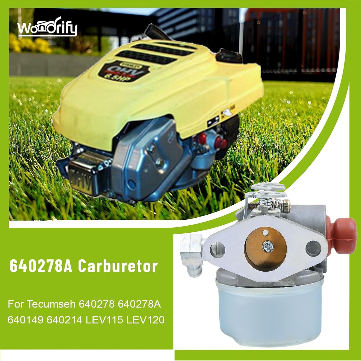 Carburador para cortacésped Tecumseh LEV115 LEV120