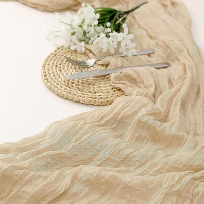 Camino mesa gasa bohemio 10ft 35x120pulg decoración bodas