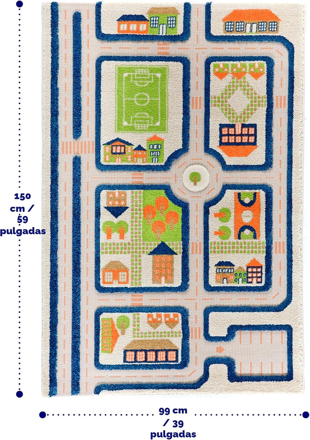 Alfombra educativa 3D 59x39pulg para niños