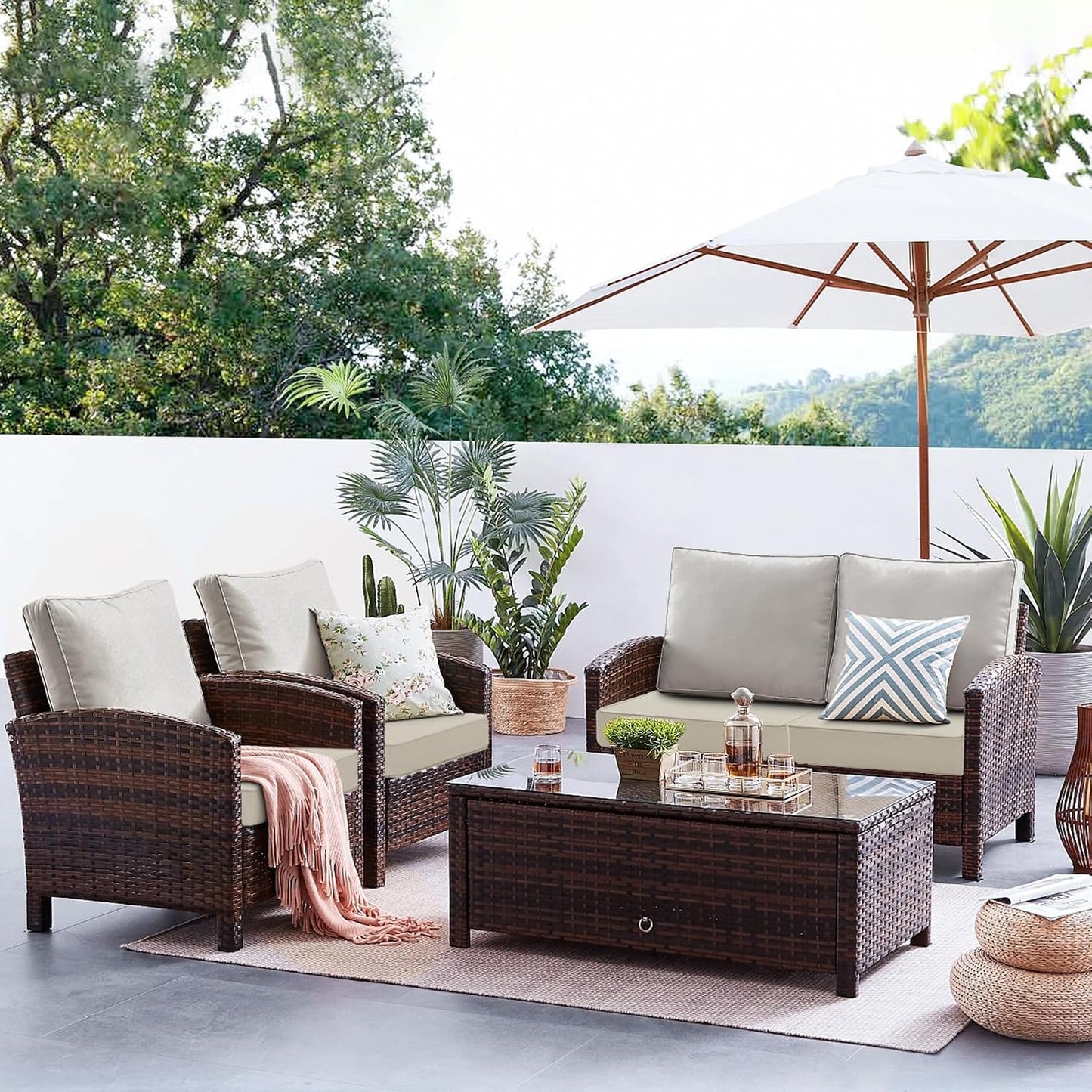 Cojines silla patio 24x24pulg impermeables para exteriores