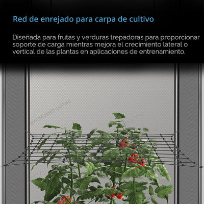 Red enrejado cultivo 5x5' elástica acero hidropónico