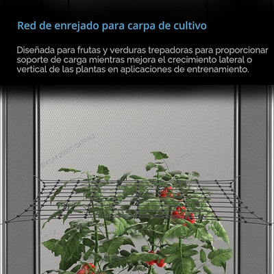 Red enrejado cultivo 5x5' elástica acero hidropónico
