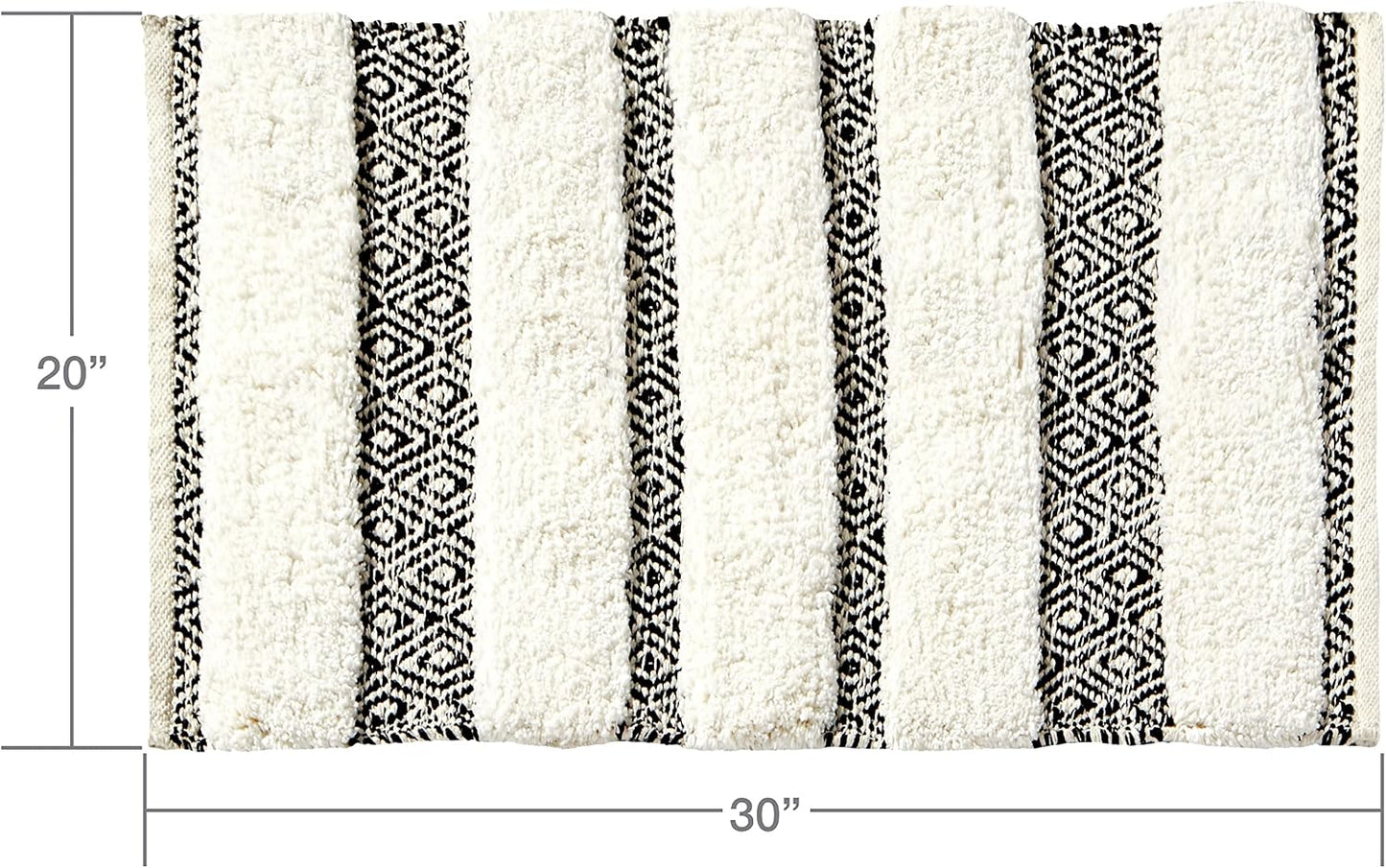 Alfombra rayas 30x20" color negro