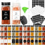 Pack 36 Tarros Vidrio 4oz Especias Tapas Metal Negro