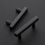 20 Manijas Negro Mate Cuadradas 4" Accesorios Cocina