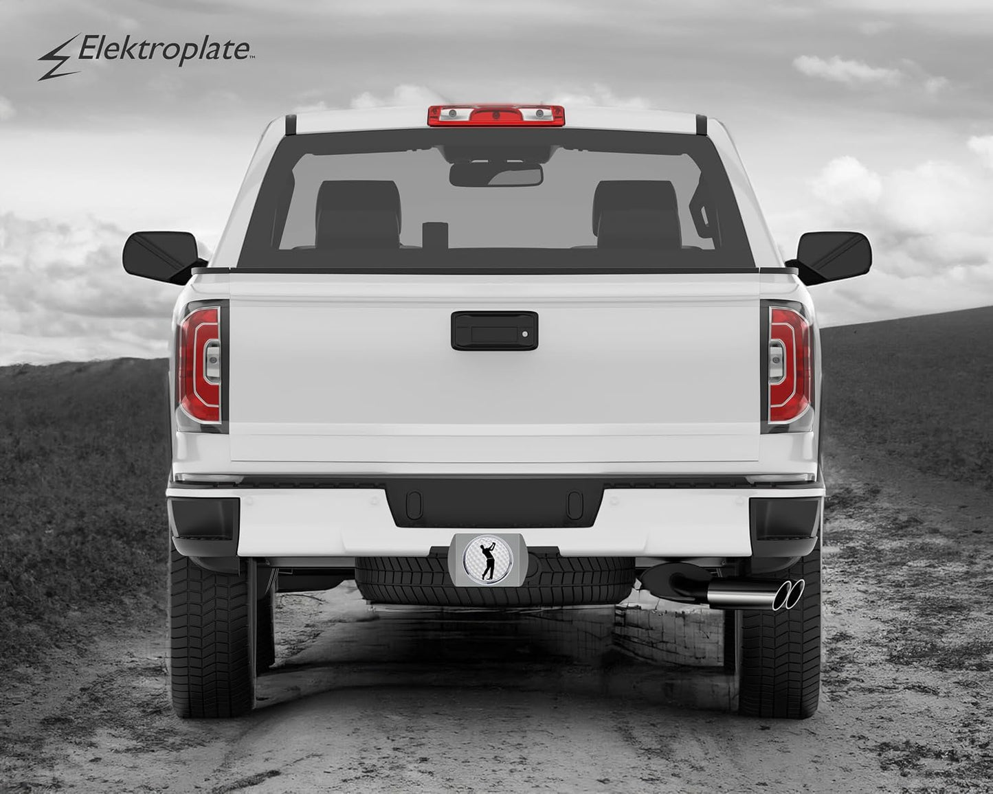 Cubierta enganche metal cromado cepillado camiones SUV