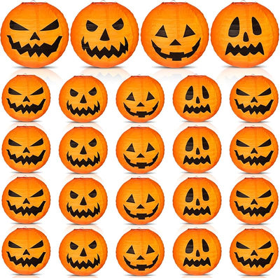 24 Globos Oculares Calabaza Halloween 12pulg Decoración