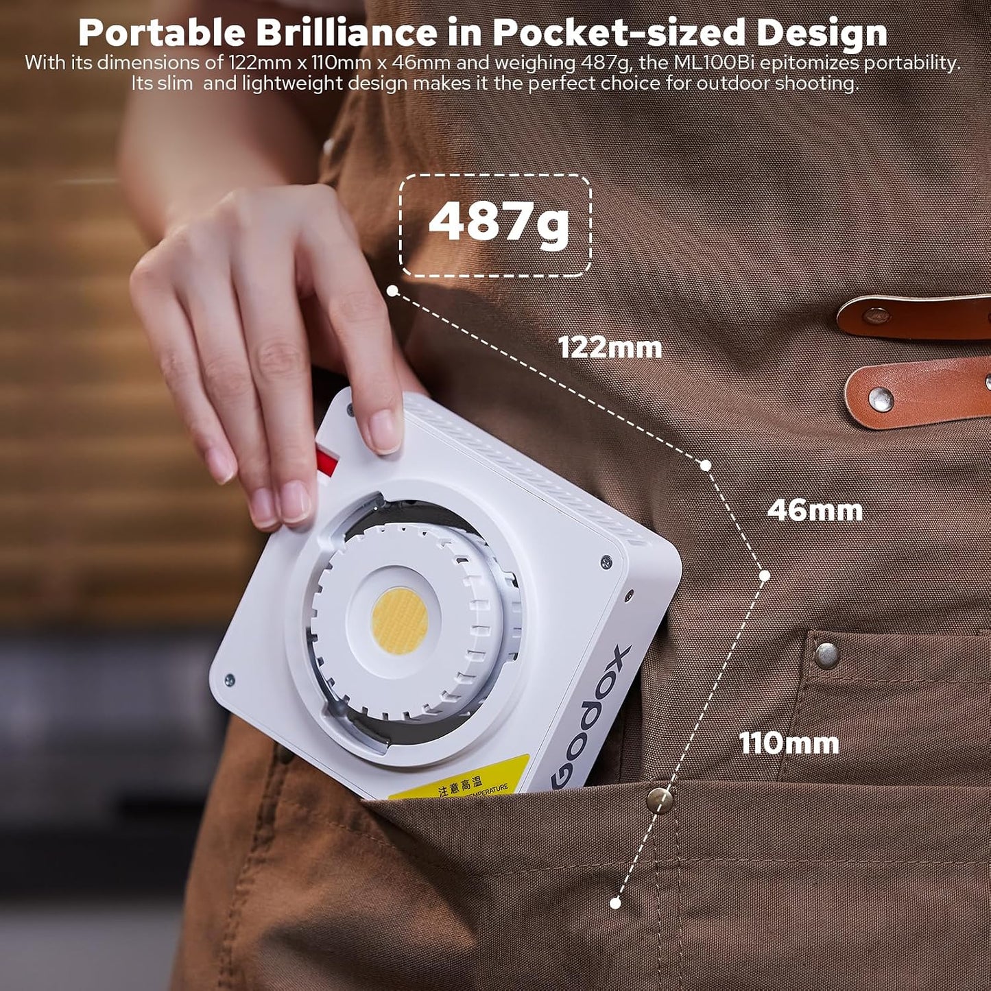 Luz LED bicolor portátil 2800K-6500K