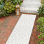 Alfombra área leopardo 2x6ft1" gris marfil