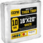 Lona 10 mil impermeable UV resistente 16x20ft blanca
