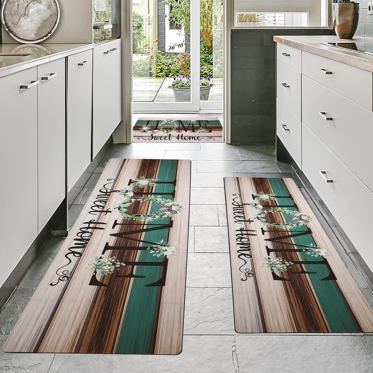 Alfombras cocina antideslizantes acolchadas impermeables 3 pzas