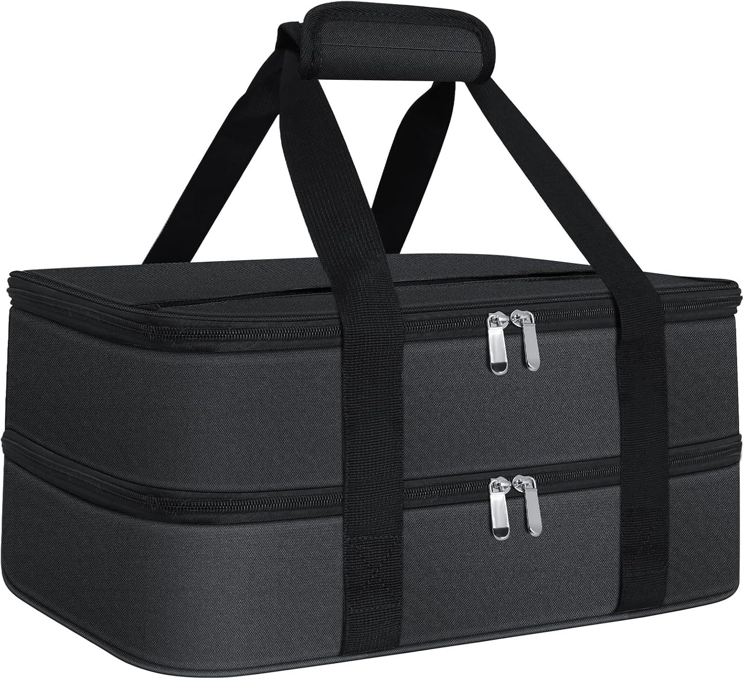 Bolsa transporte cazuela doble aislamiento 9x13" color negro