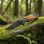 Navaja bolsillo hombre acero inox mango madera camping caza